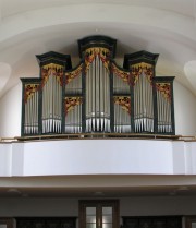 Une dernière vue des grandes orgues Rieger à Menzingen (2003). Cliché personnel
