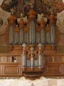 Vue de l'orgue A. Silbermann d'Ebersmunster (1730-32). Cliché personnel (août 2008)