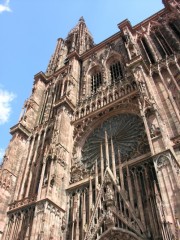 Façade de la cathédrale de Strasbourg. Cliché personnel (août 2008)