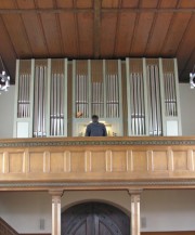 Vue de l'orgue Kuhn de la Bergkirche de Rheinau. Cliché personnel