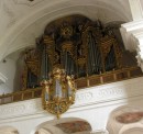 Vue du Grand Orgue Leu/Kuhn (1715-1990) de la Klosterkirche, Rheinau. Cliché personnel (sept. 2008)