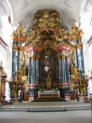 Vue du maître-autel, chef-d'oeuvre baroque. Cliché personnel