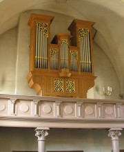 Vue rapprochée de l'orgue Metzler. Cliché personnel
