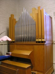 Temple de Champagne, l'orgue de la Manufact. des Grandes Orgues de Genève. Cliché personnel