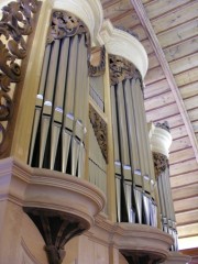 La façade de l'orgue de Boudry. Cliché personnel