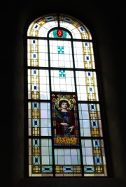 Autre vitrail de cette Ecole de Beuron (Ste-Agathe). Cliché personnel