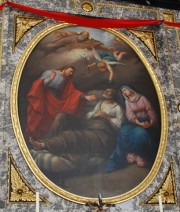 Tableau de l'autel droit: mort de St-Joseph. Cliché personnel