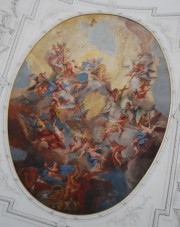 La grande fresque conscrée à la gloire de St-Martin (G.B. Bagutti, 1802). Cliché personnel