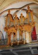 Vue de l'orgue B. Boillot de St-Jean-de-Losne (1765-68). Cliché personnel (juin 2009)