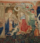 Tenture de la vie de la Vierge (Nativité, vers 1500). Cliché personnel (juin 2009)