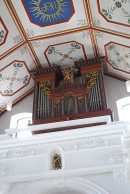 Vue de l'orgue Carlen (vers 1830) de l'église baroque de Bellwald. Cliché personnel (07.2009)