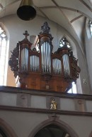 Vue de l'orgue Silbermann/Kern de l'église de Molsheim. Cliché personnel (août 2009)