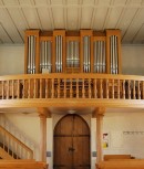 Vue de l'orgue A. Hauser (2006) de l'église de Seeberg. Cliché personnel (oct. 2009)