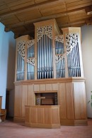 Vue de l'orgue Genève SA/Wälti (1999) de l'église réf. de Brienz. Cliché personnel (mars 2010)