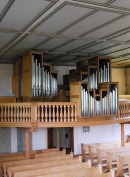 Vue de l'orgue Wälti de l'église d'Oberbipp (1976). Cliché personnel (mai 2010)