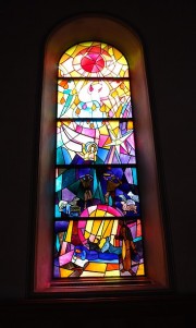 Troisième vitrail de H. Stocker: la Nativité. Cliché personnel