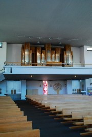 Vue de l'orgue en perspective dans la nef. Cliché personnel