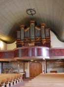 Vue de l'orgue Kuhn (1930/2010) de l'église d'Oberbalm. Cliché personnel (sept. 2010)