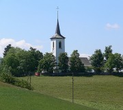Eglise de Wahlern, village tout proche de Schwarzenburg (paroisse commune: Wahlern-Schwarzenburg). Crédit: http://www.jakobsweg.ch/de/