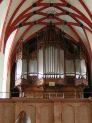 Thomaskirche de Leipzig: Grand Orgue Sauer d'esthétique symphonique allemande (19ème s.). Crédit: //de.wikipedia.org/