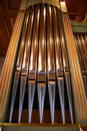 Vue de tuyaux de l'orgue en Montre. Cliché personnel