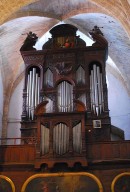 Vue du magnifique orgue historique de Barjols (Provence). Cliché personnel (sept. 2011)