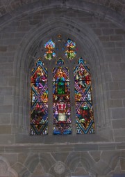 Autre vitrail à la cathédrale de Lausanne. Cliché personnel