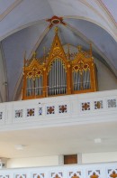 Vue de l'orgue H. Pürro de Grosswangen, depuis la nef. Cliché personnel (fin mars 2012)