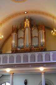 Vue de l'orgue Kuhn (buffet Herbuté de 1870). Cliché personnel