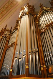 Les tuyaux de la Montre de l'orgue. Cliché personnel