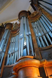 Une partie de la Montre de l'orgue en tribune. Cliché personnel