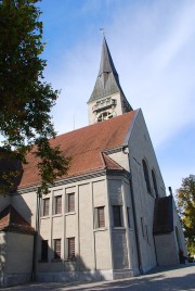 Vue extérieure de l'église réformée, Romanshorn. Cliché personnel