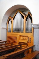 Vue de l'orgue Tamburini de Avegno. Cliché personnel, mai 2014
