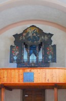 Vue de l'orgue à Monte Carasso (1746, restauré en 1965). Cliché personnel privé (mai 2014)