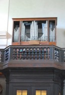 Vue de l'orgue: Organo progettato e realizzato da ENRICO GIRARDI (1961). Cliché personnel privé