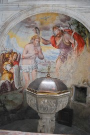 Fresque du baptême du Christ: fin du 16ème s. Cliché personnel