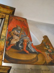 Volet peint (à droite, face à l'orgue: le Roi David jouant). Cliché personnel