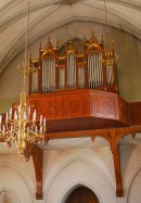 Vue de l'orgue Carlen/Füglister de l'église de Salquenen (Salgesch). Cliché personnel (juin 2017)