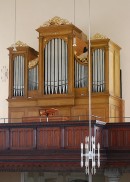 Vue de l'orgue de Fiesch. Cliché personnel