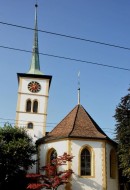Vue de l'église de Nidau. Source: www.en.wikipedia.org/