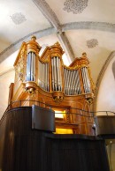 L'orgue P. Quoirin du Temple de Nyon. Cliché personnel pris le 9 juin 2018 (après un récital du titulaire)