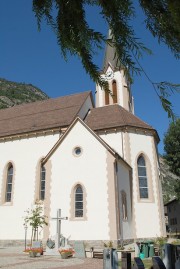 Vue de l'église de Gampel. Cliché personnel: sept. 2019