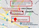 Positionnement du Temple dans Lausanne. Source: www.google.ch/maps/place/Eglise+Villamont/