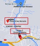 Les 2 églises de Tenero-Contra (et le barrage du Val Verzasca). Source: www.google.ch/maps/