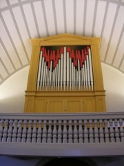 Vue de l'orgue Saint-Martin de Savagnier. Cliché personnel