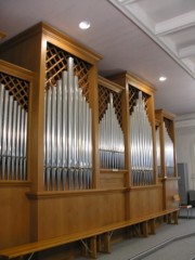 Façade de l'orgue de Bassecourt. Cliché personnel