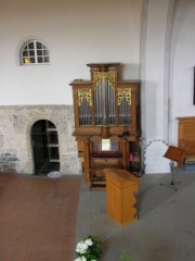 L'orgue de choeur vu depuis la chaire. Cliché personnel