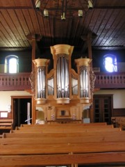 Vue intérieure en direction de l'orgue Felsberg. Cliché personnel