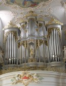 Grand Orgue Metzler de l'abbaye de Mariastein. Un instrument admirable. Cliché personnel (août 2006)