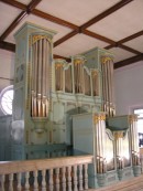 L'orgue du Temple St-Martin à Montbéliard (comporte des jeux Callinet). Cliché personnel (2006)